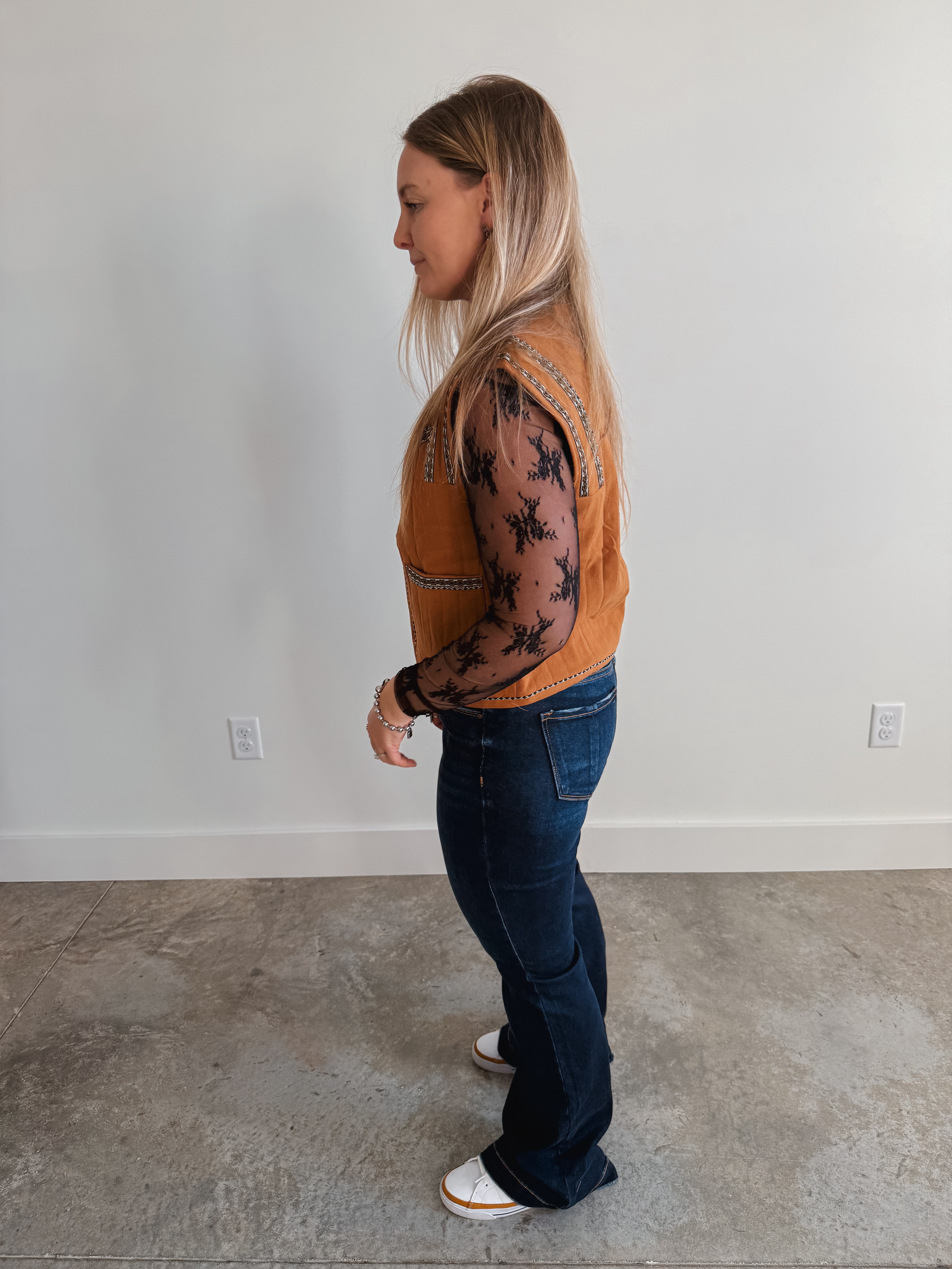 Caramel Quilted Vest