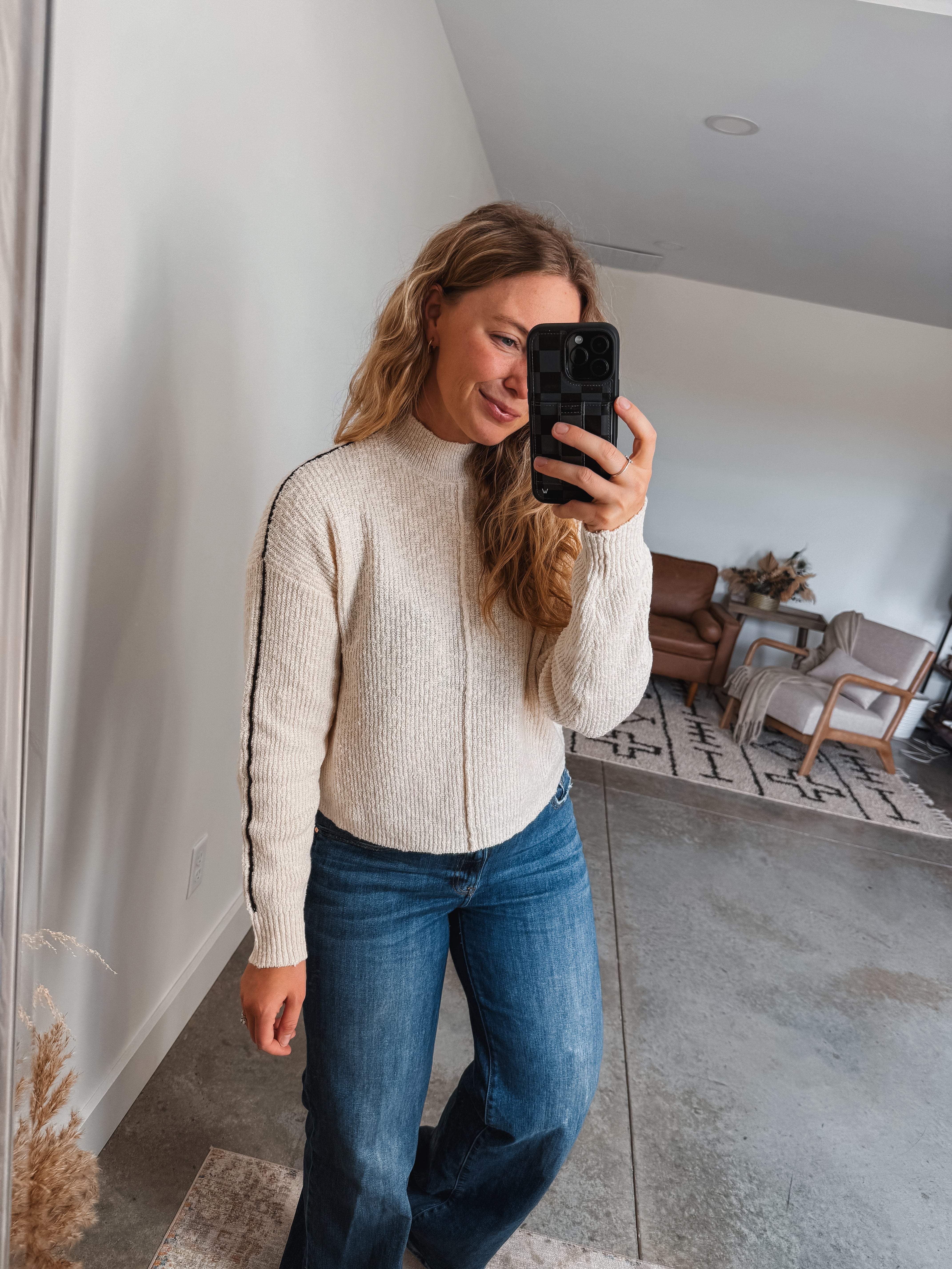 Oat Mock Neck Sweater