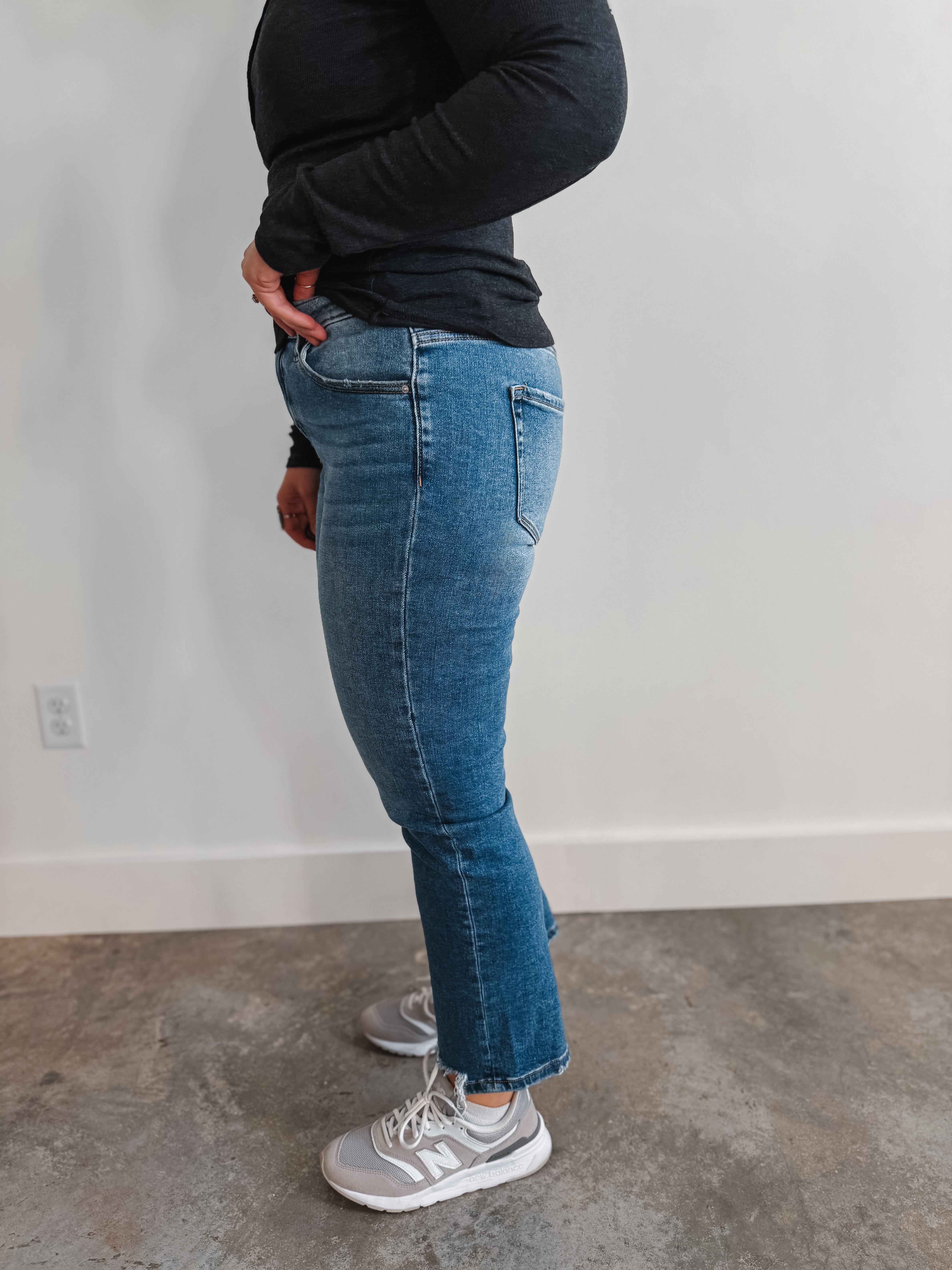 Distressed Hem Denim