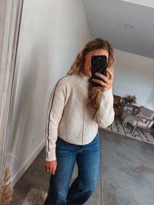 Oat Mock Neck Sweater