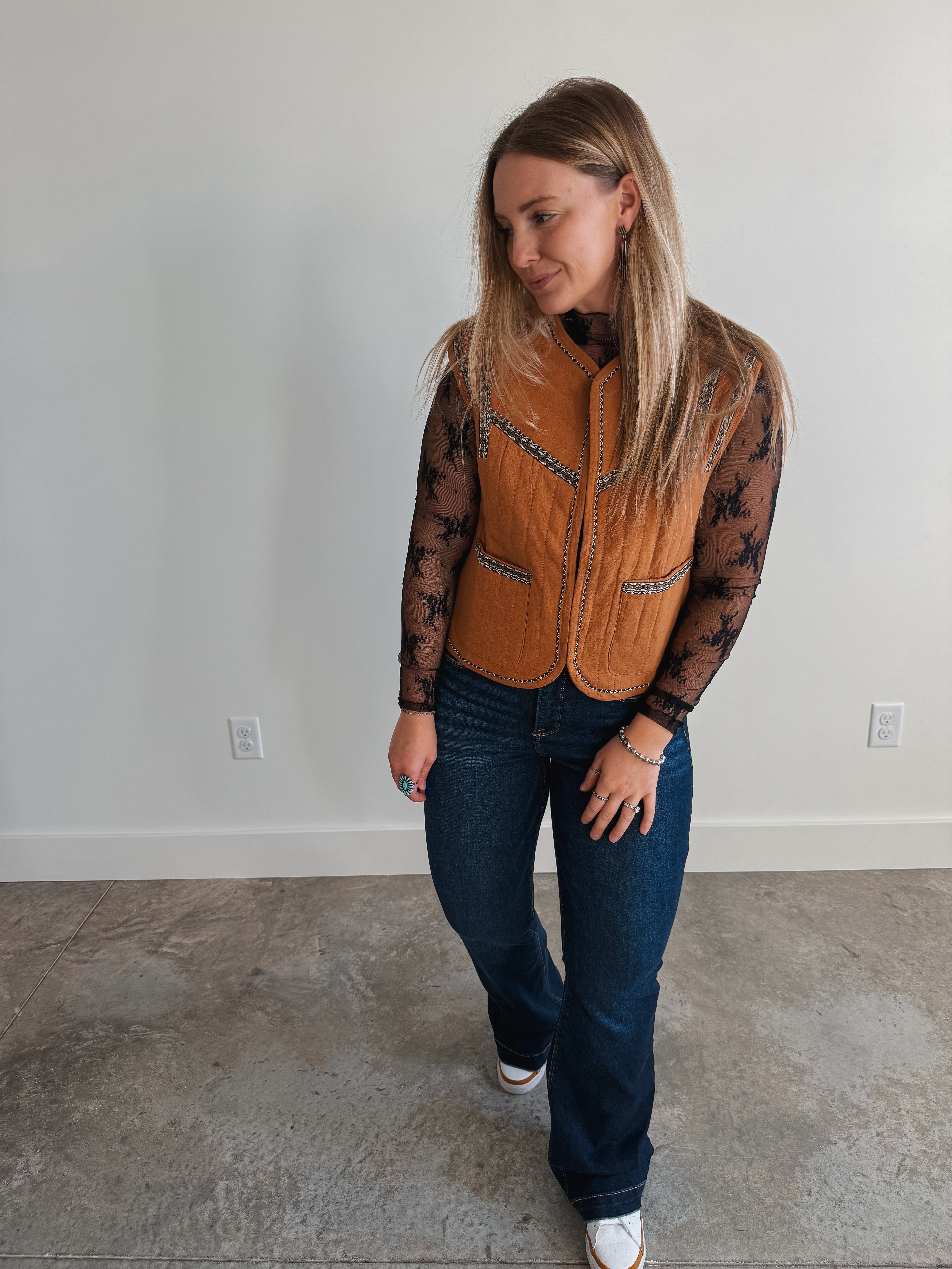 Caramel Quilted Vest