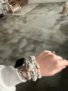 Set of 5 Bracelets: white