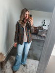 Plaid Hooded Button Down