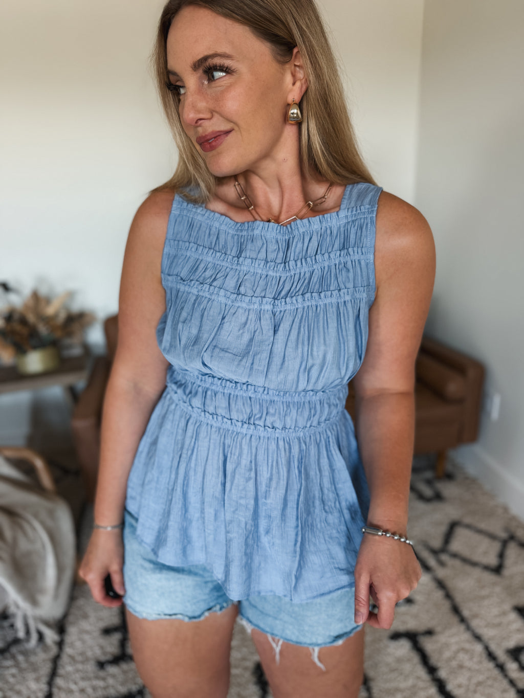 Peri Peplum Top