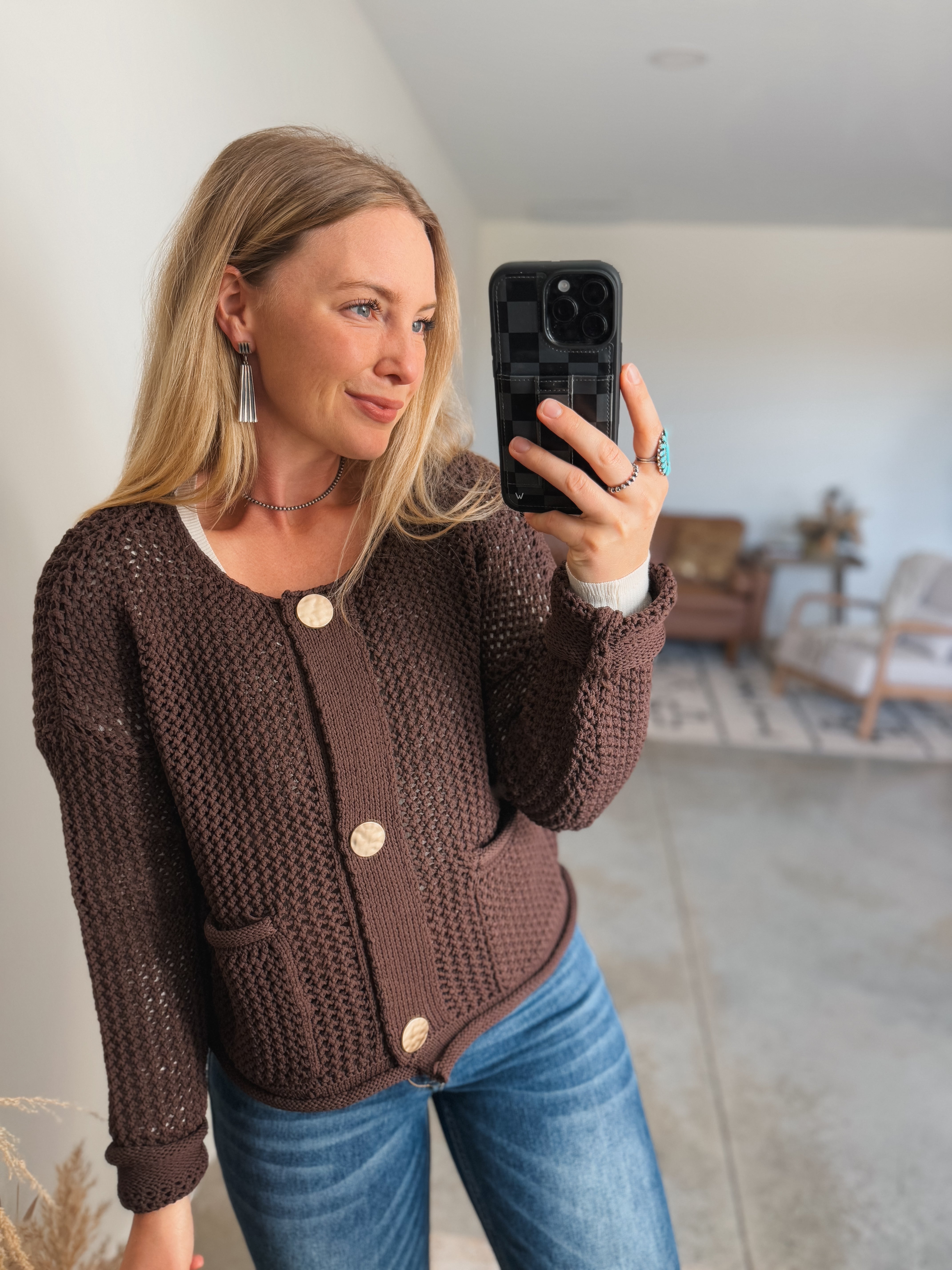 Brown Chunky Knit Sweater