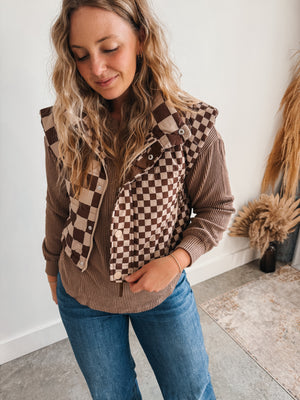 Check Puffer Vest