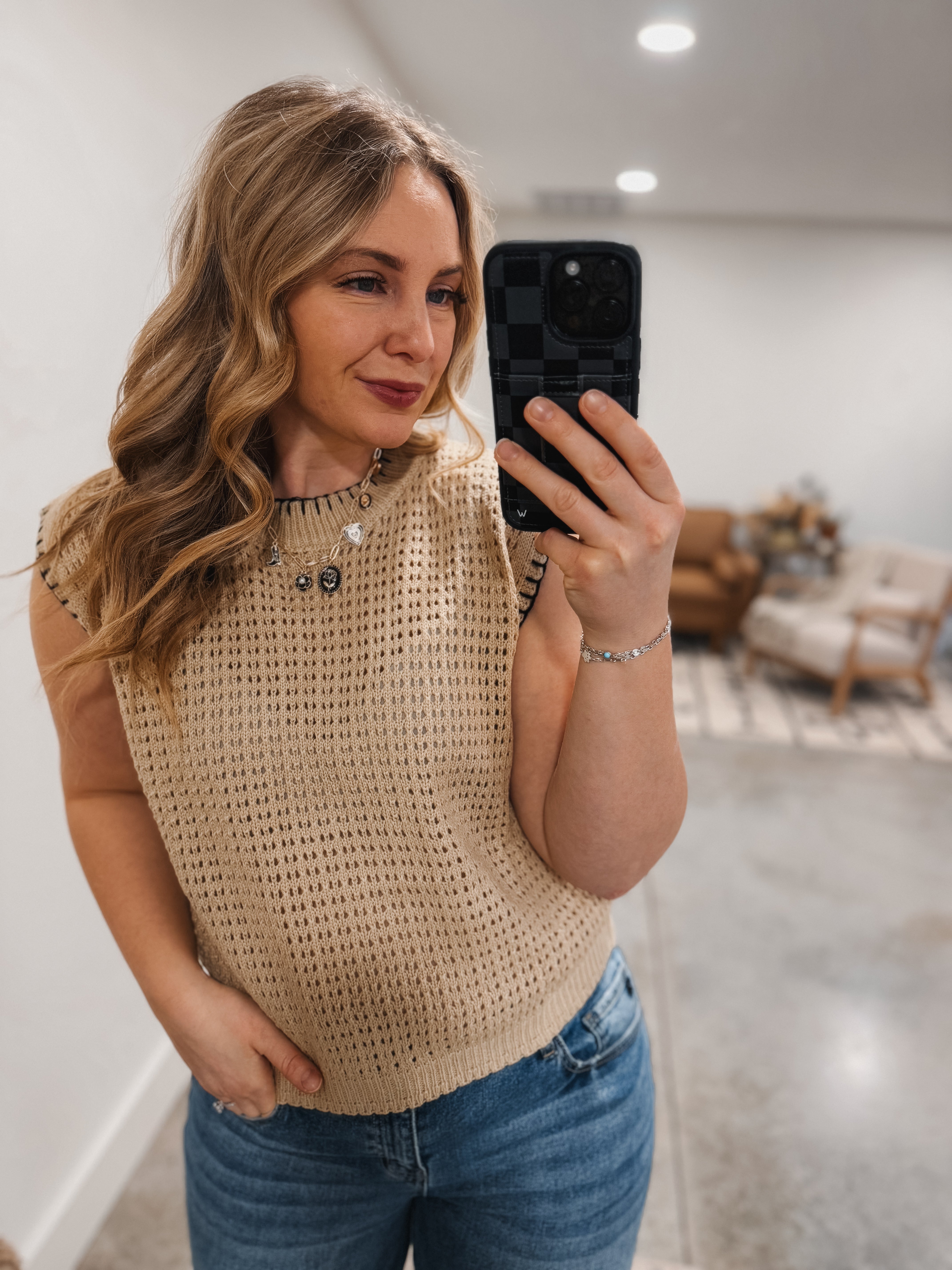 Crochet Sleeveless Sweater