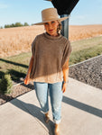 Mocha Poncho Sweater