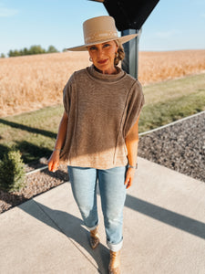 Mocha Poncho Sweater