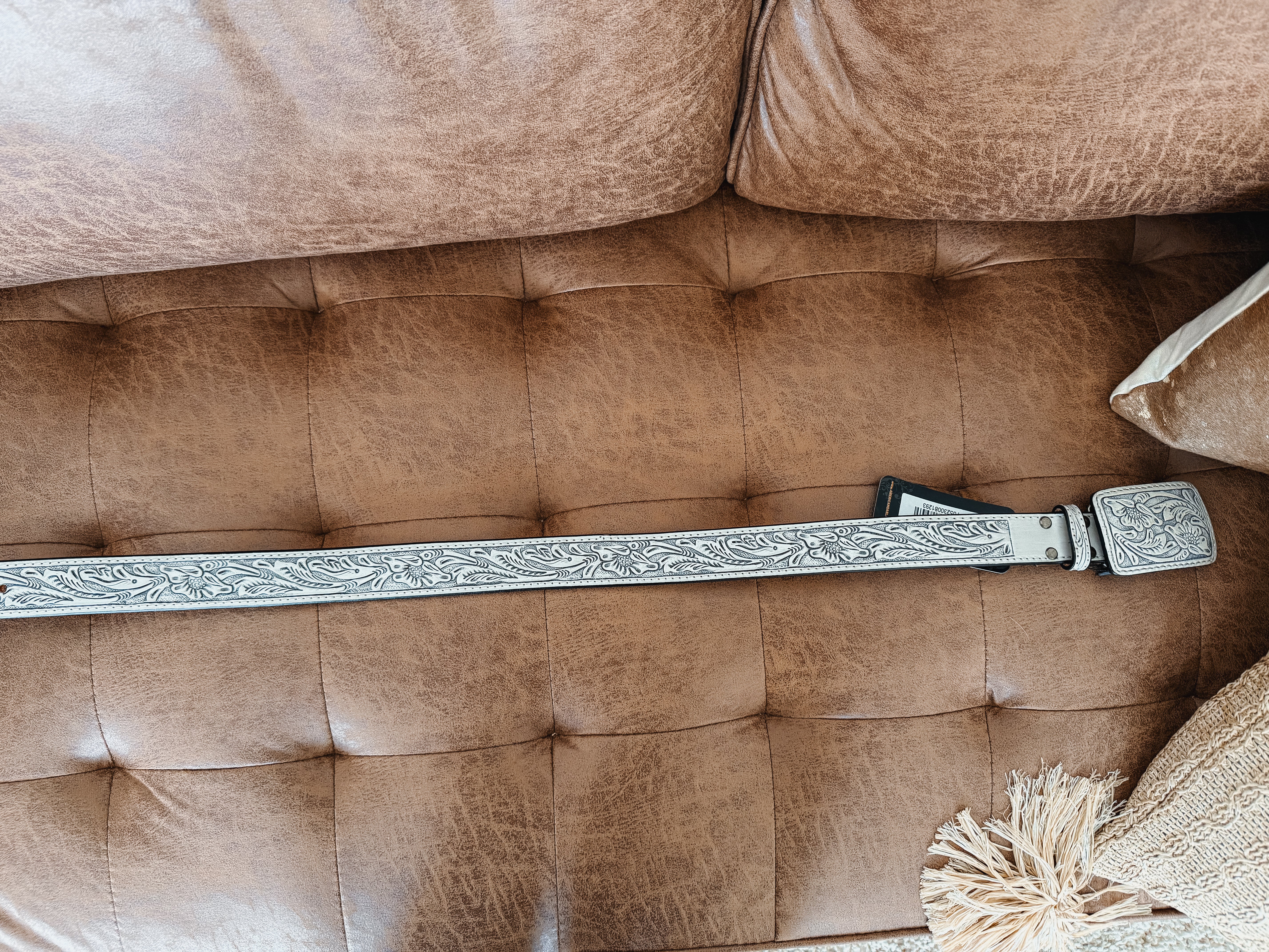 Tooled Leather Belt