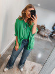 Green Oversized Top