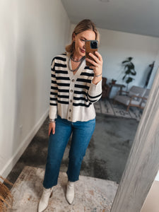 Ivory Striped Sweater