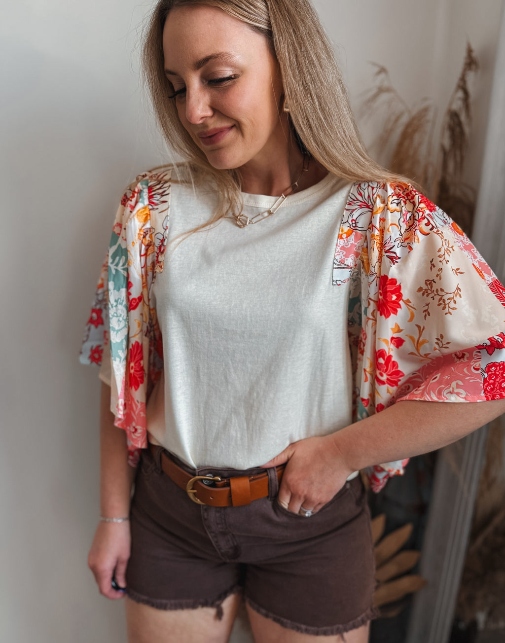 Floral Half Sleeve Top