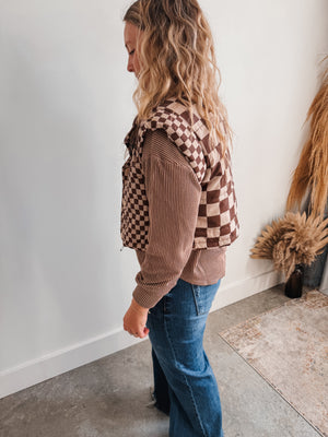 Check Puffer Vest