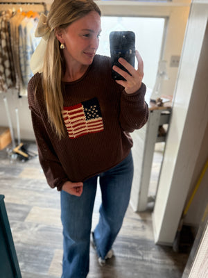 Flag Crewneck Sweater
