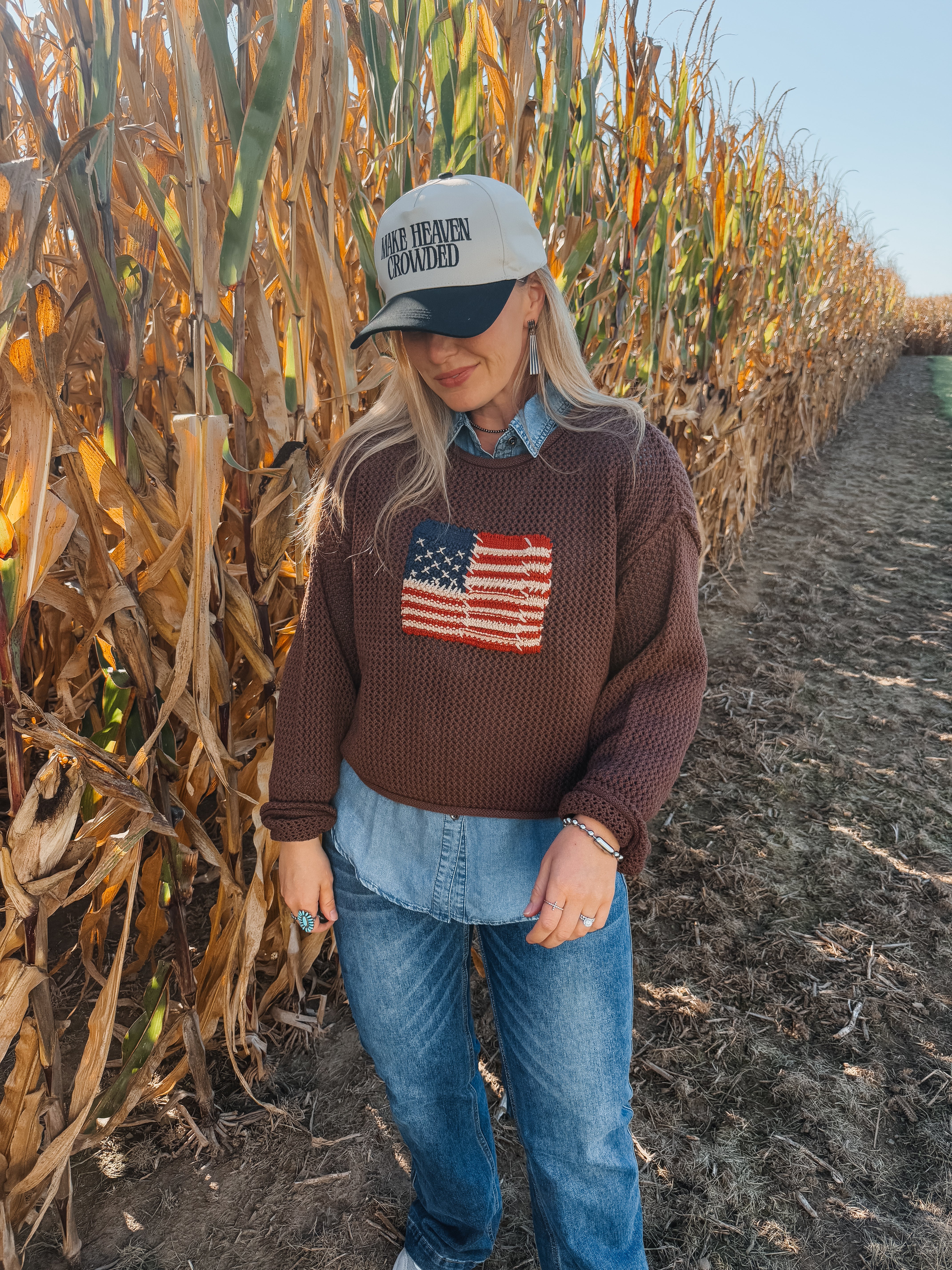 Flag Crewneck Sweater
