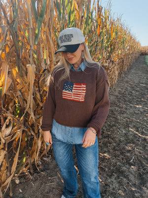 Flag Crewneck Sweater