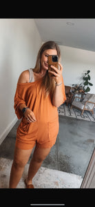 Rust Oversized Romper