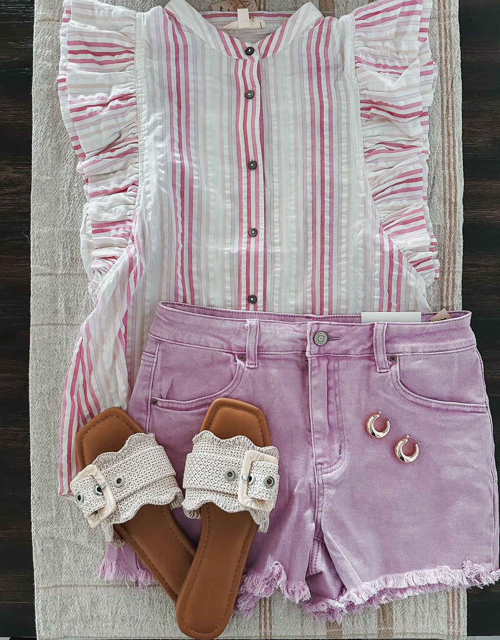 Pink Button Down Blouse