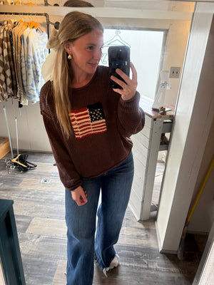 Flag Crewneck Sweater