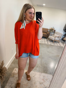 Waffle Knit Top