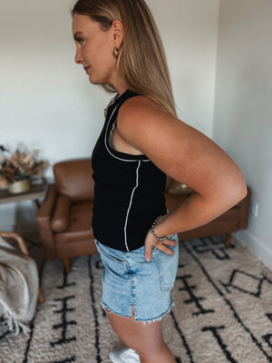 Black Cotton Tank