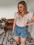 Strawberry Striped Top