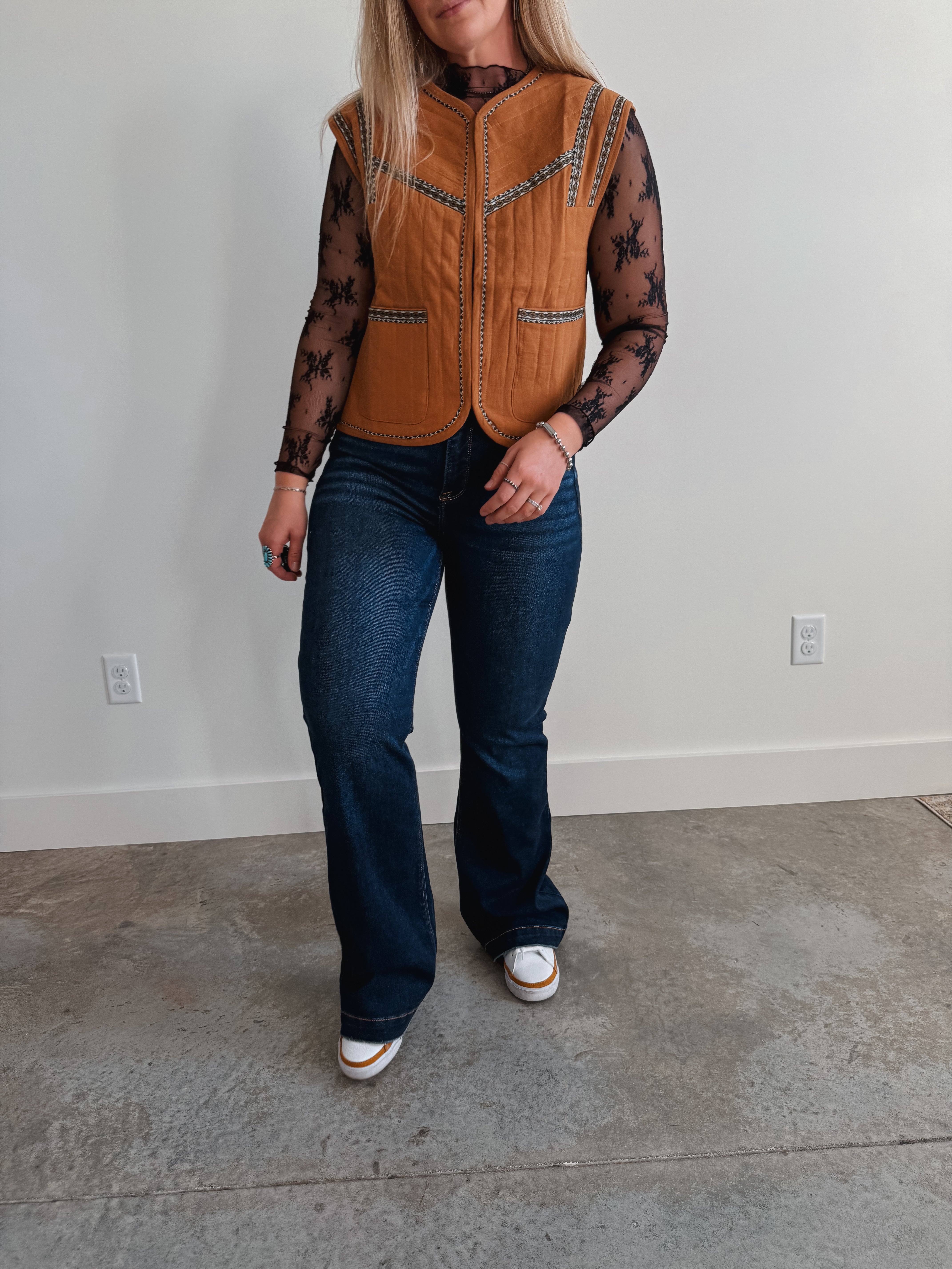 Dark Basic Flare Denim