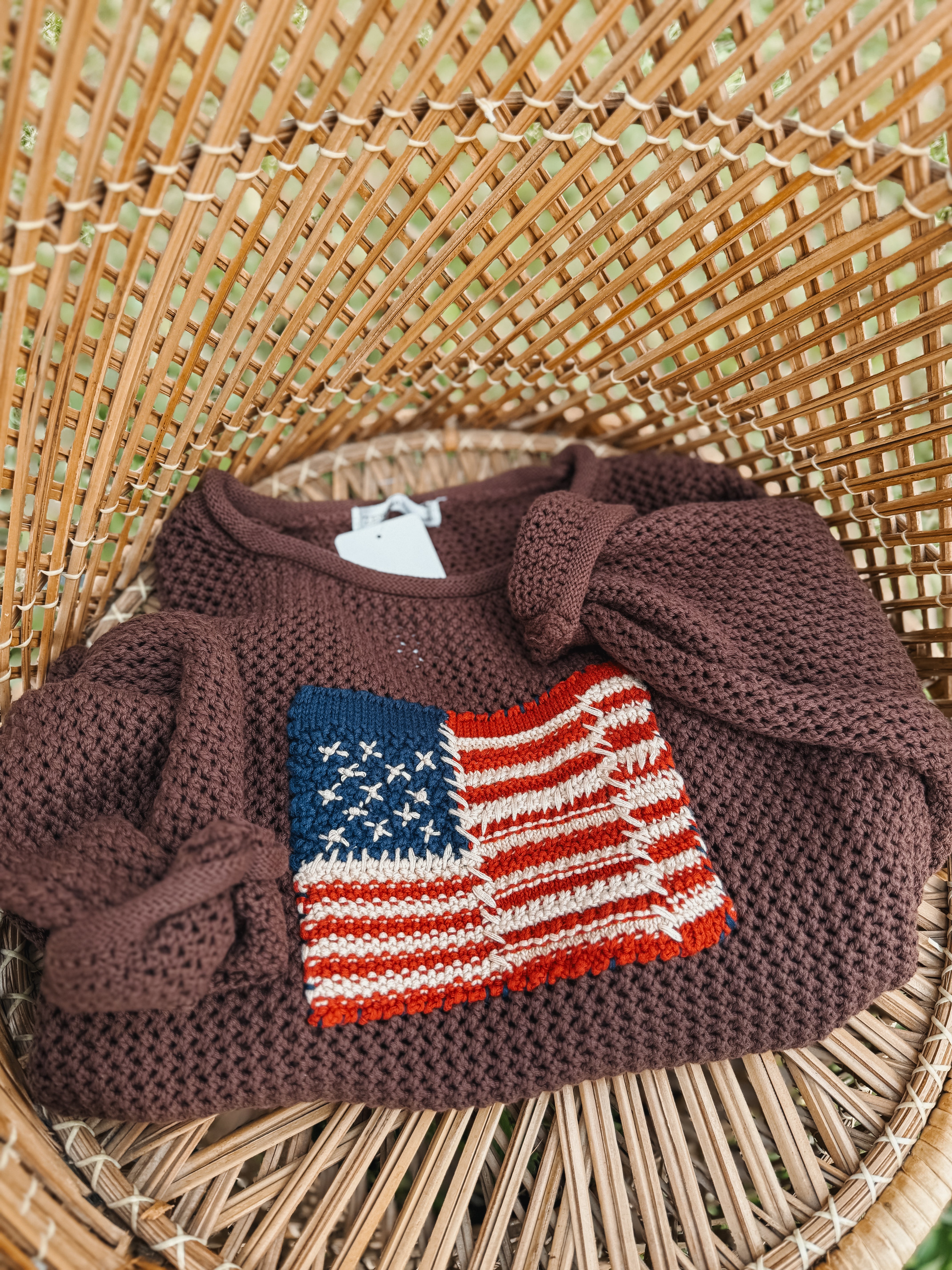 Flag Crewneck Sweater
