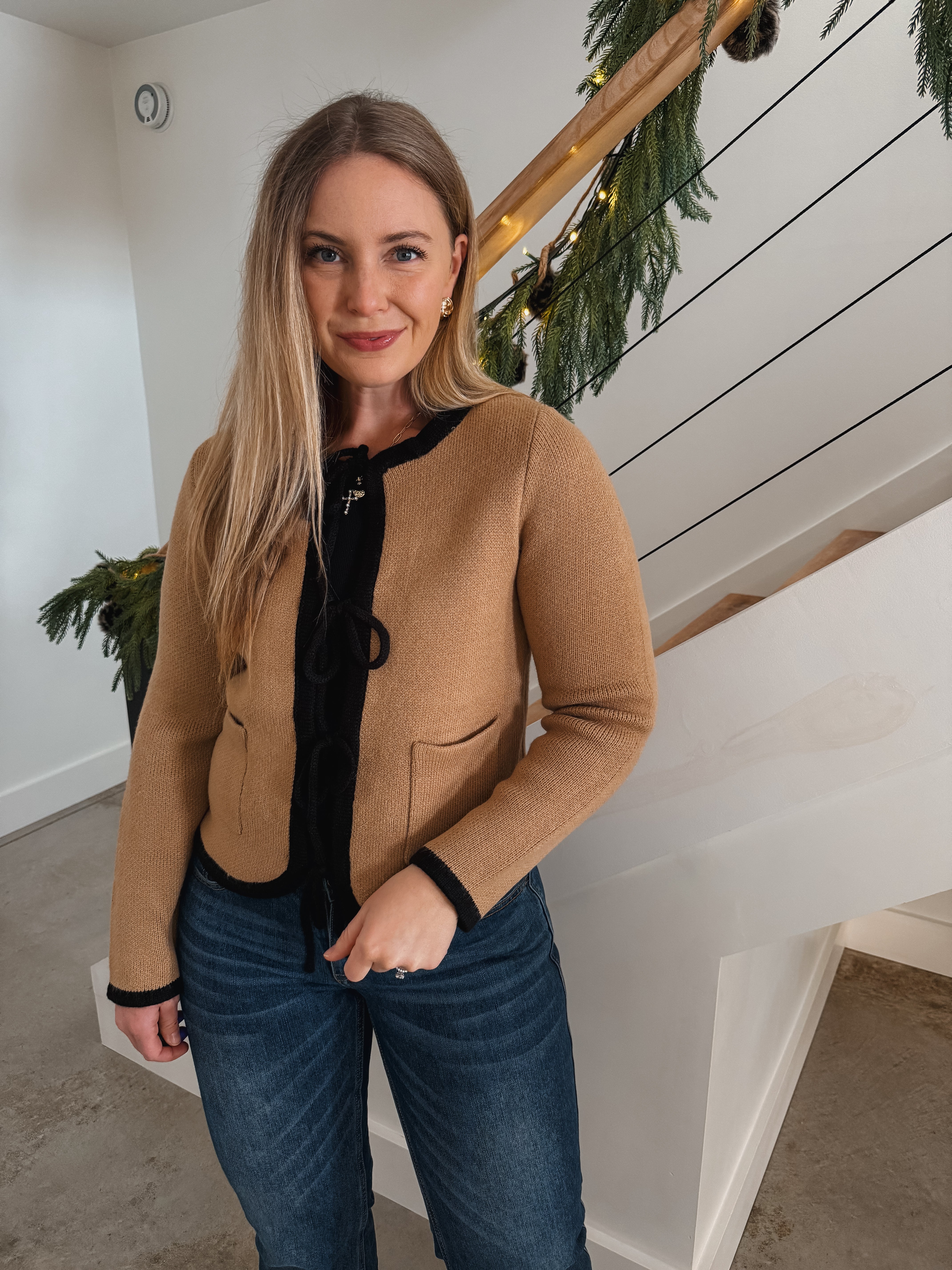 Mocha Bow Tie Sweater