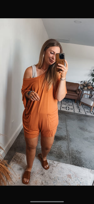 Rust Oversized Romper