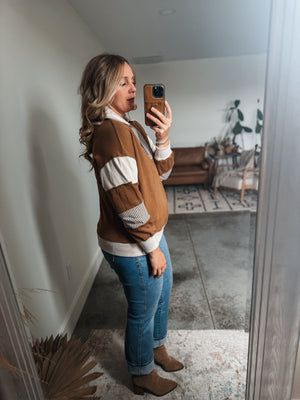 Mocha Colorblock Sweater