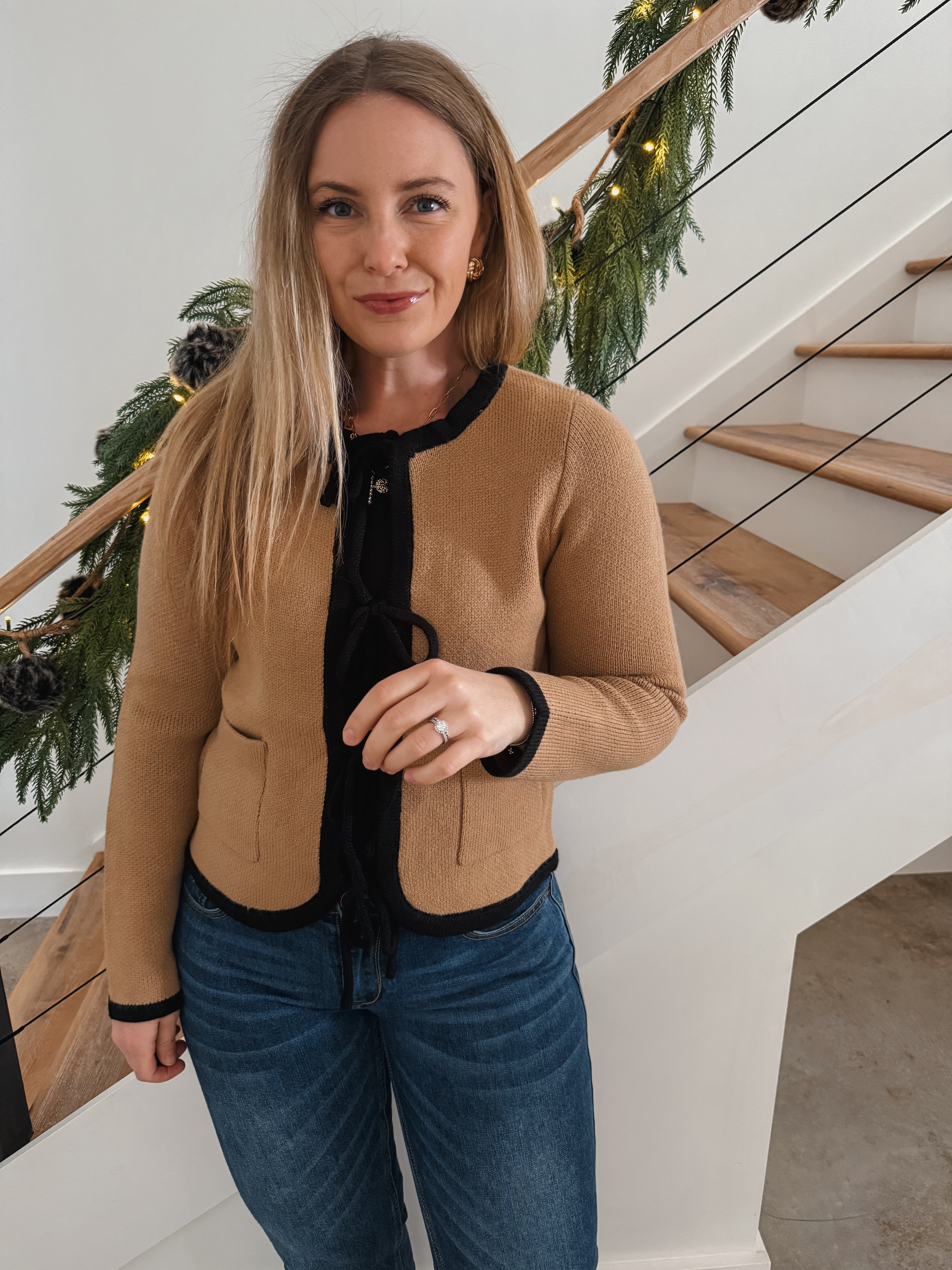 Mocha Bow Tie Sweater