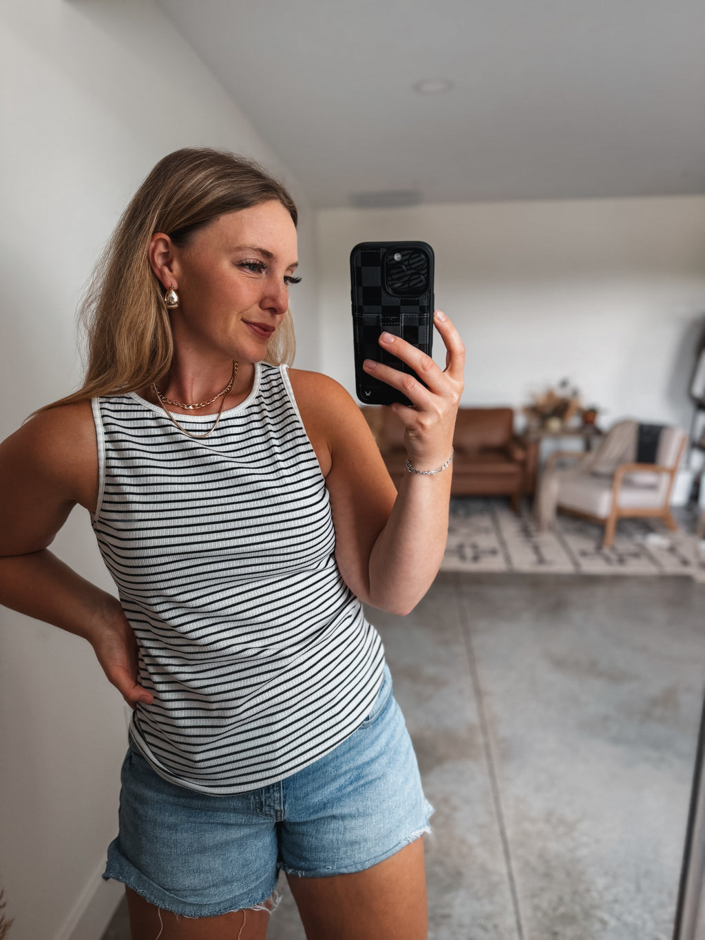 Black Striped Top