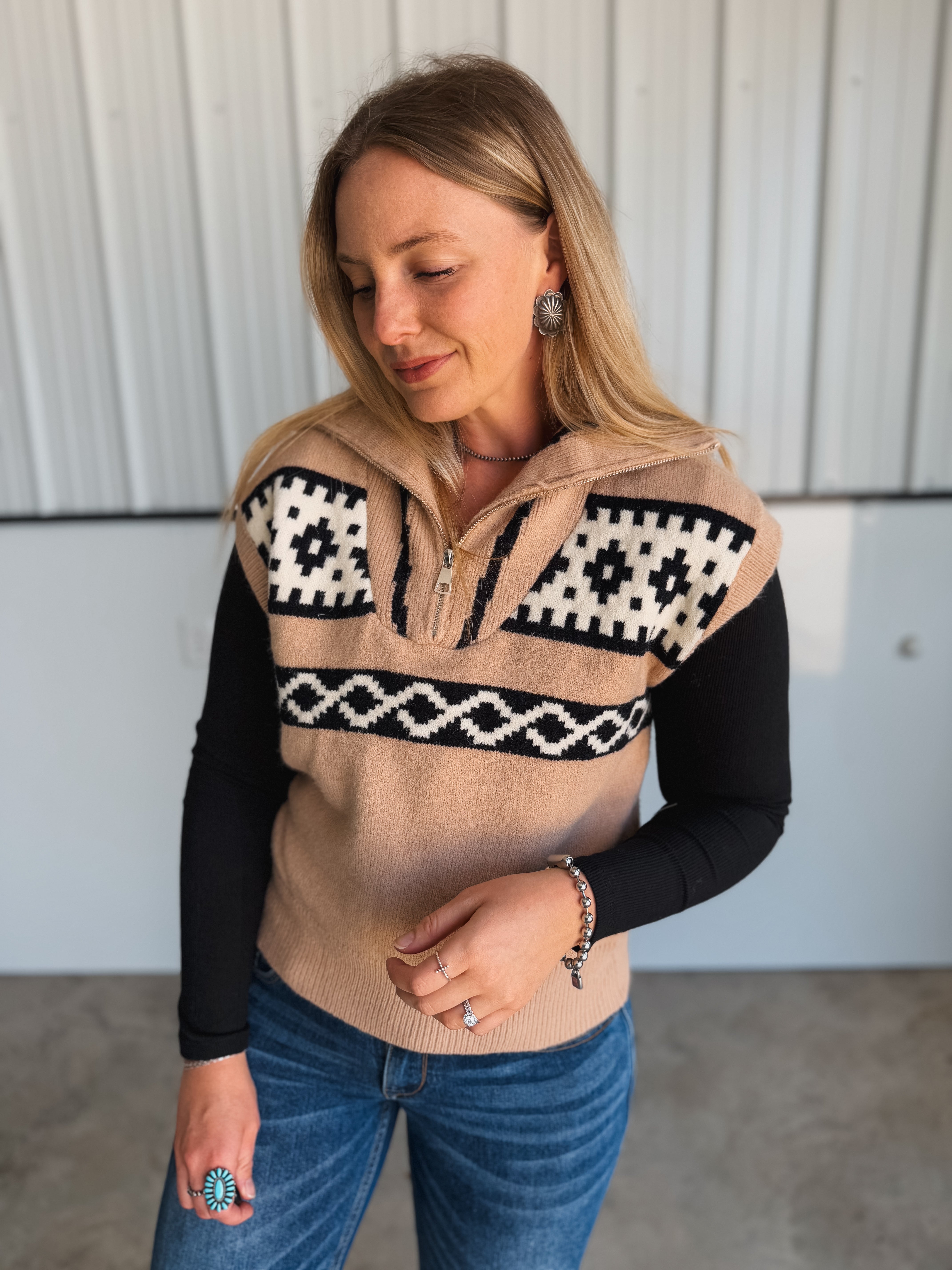 Half Zip Sweater Vest