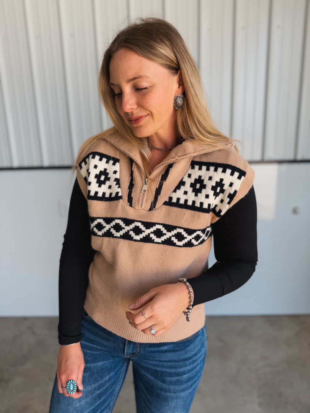 Half Zip Sweater Vest