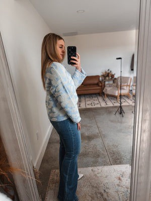 Blue Print Sweater