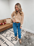 Taupe Check Top