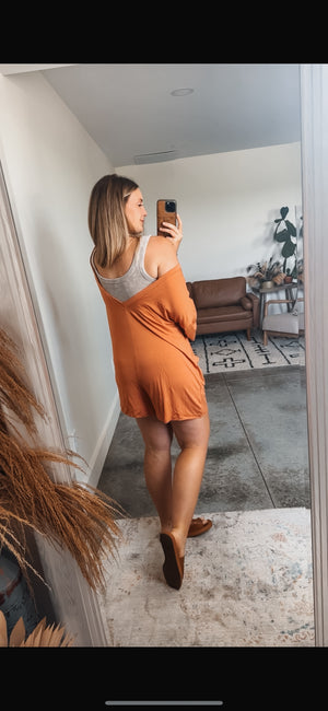 Rust Oversized Romper