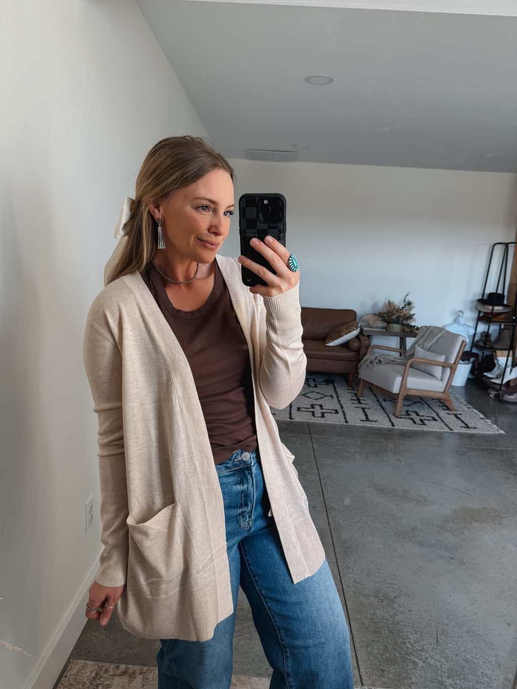 Basic Cardigan: Oatmeal