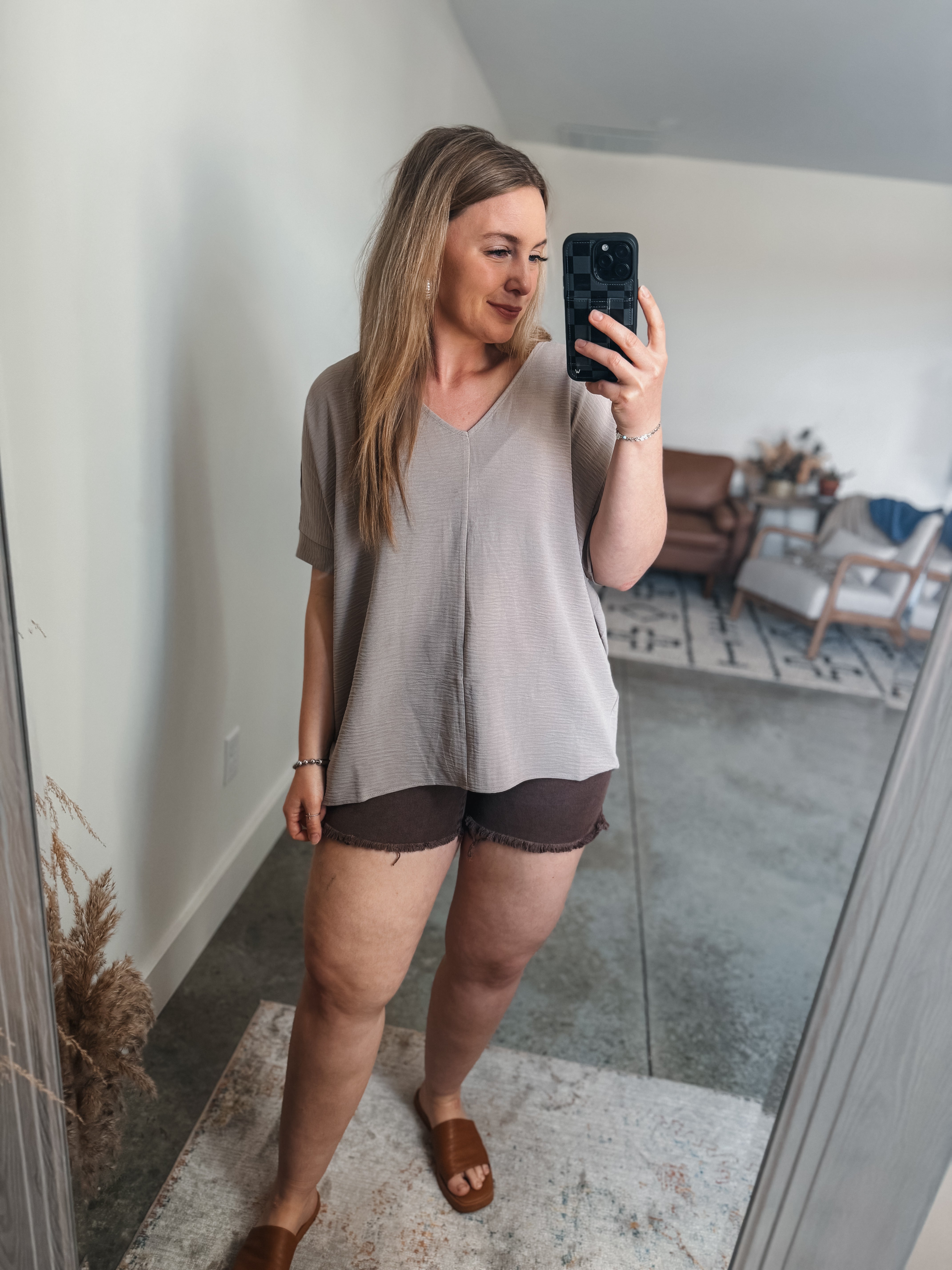Dolman Sleeve Top: Light Mocha