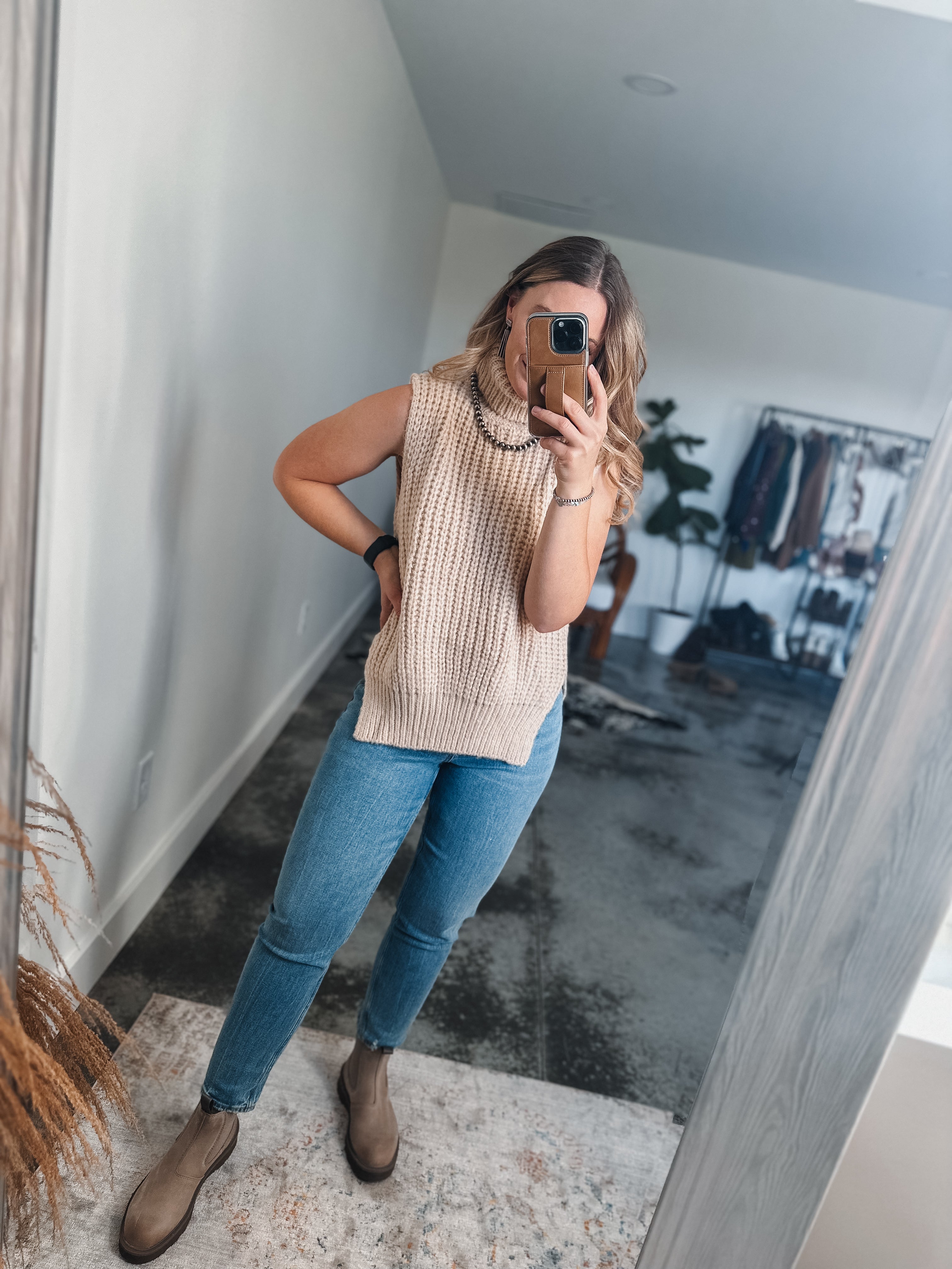 Taupe Sweater Vest