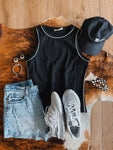 Black Cotton Tank