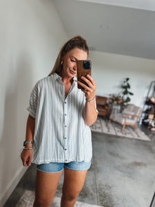 Blue Striped Top