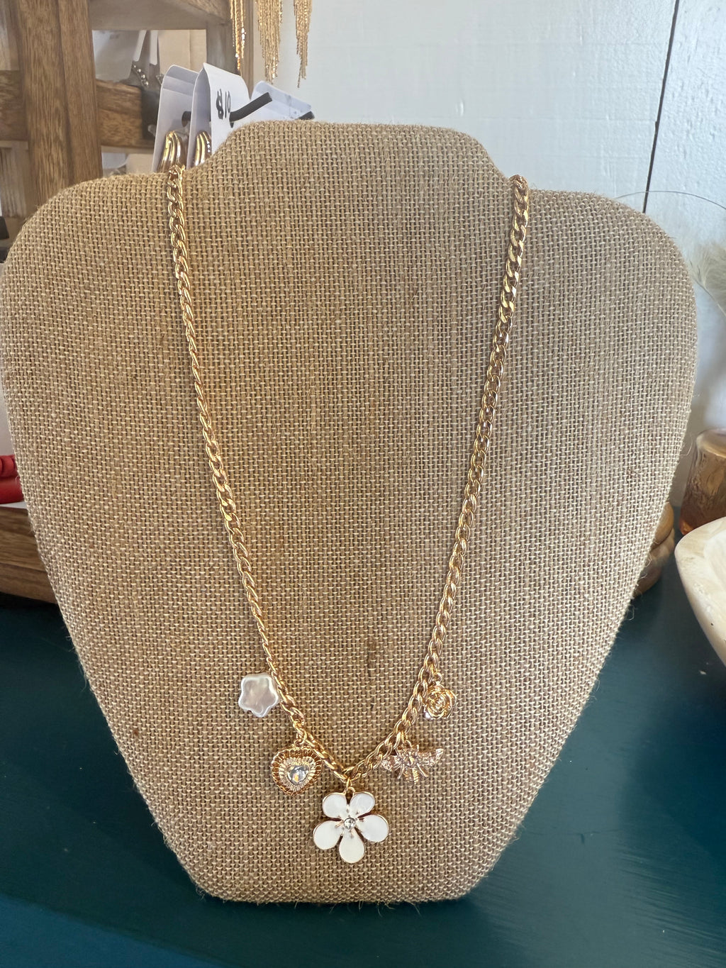 White Floral Necklace