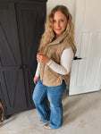 Olive Quilted Vest