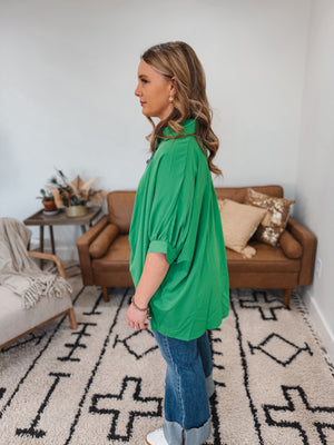 Green Oversized Top