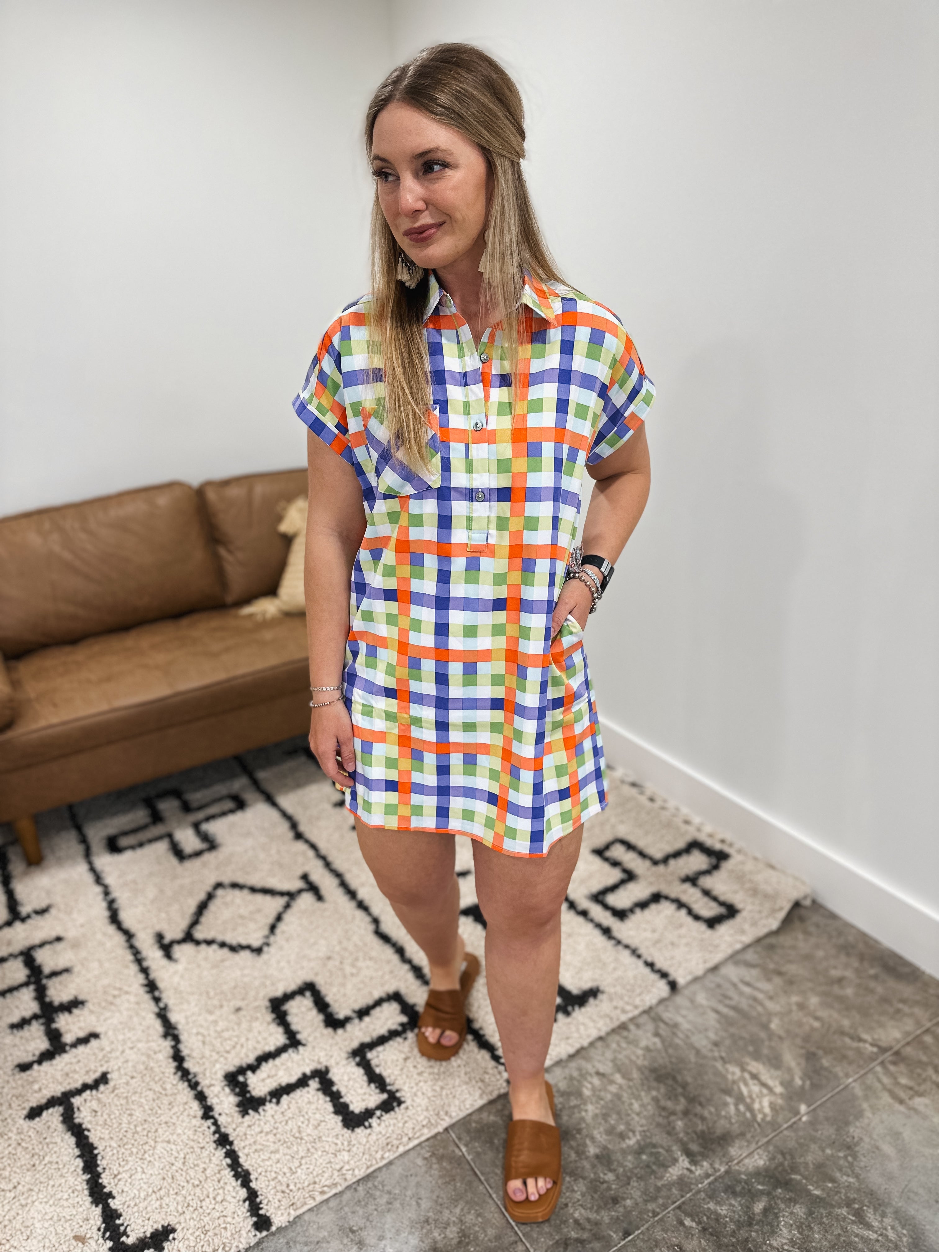 Henley Check Dress