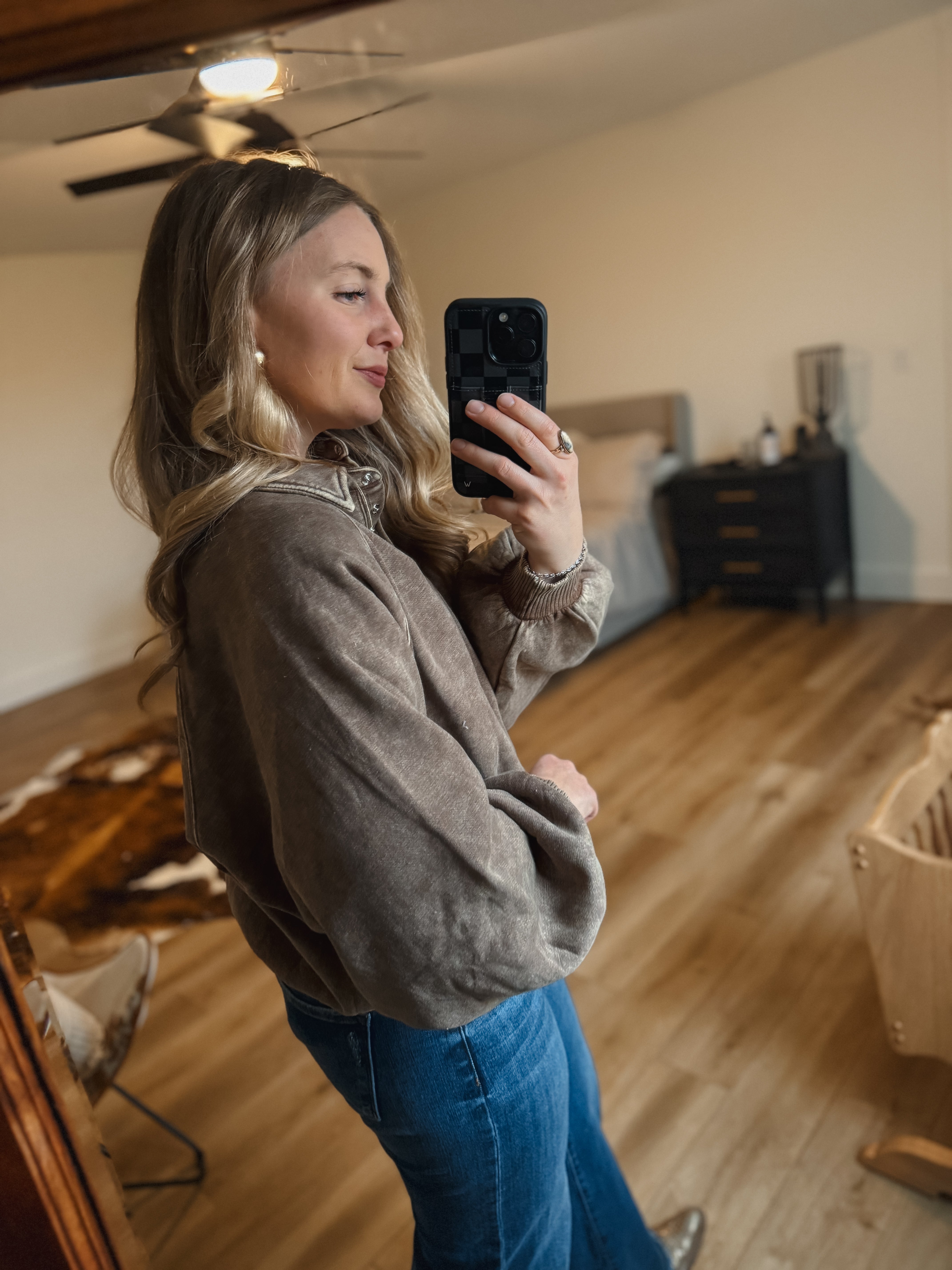 Mocha Collared Pullover