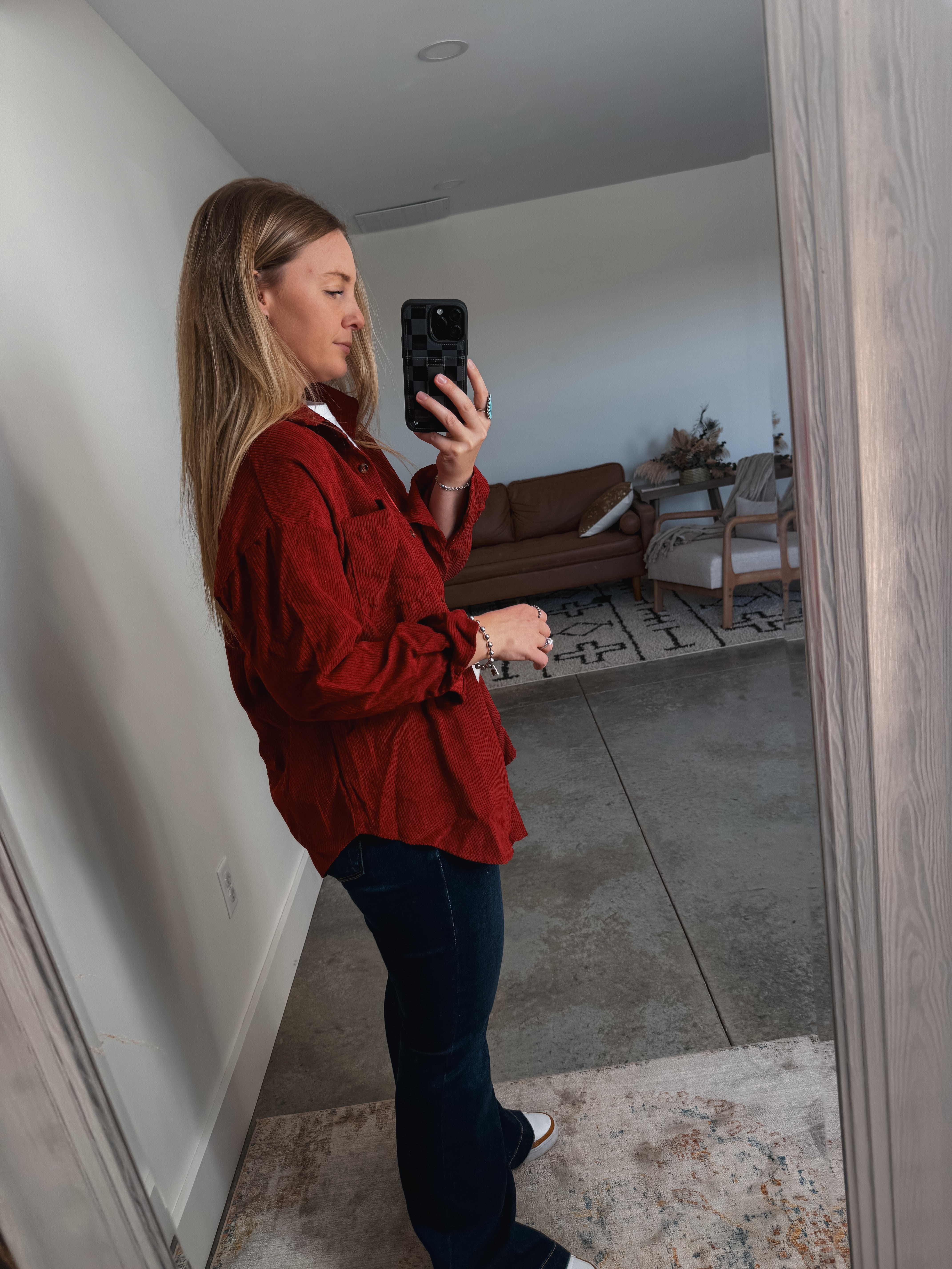 Burgundy Corduroy Top